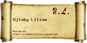 Ujlaky Liliom névjegykártya